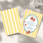 Invitation Fête de Bébé Tomate Thème Italien