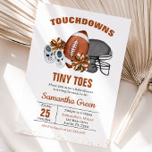 Invitation Fête de bébé Touchdowns and Tiny Toes