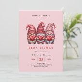 Invitation Fête de bébé Trois Gnome (Debout devant)