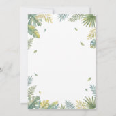Invitation Fête de bébé Tropical Greenery Wild One (Dos)