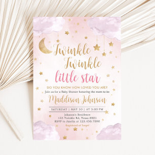 Invitation Fête de Bébé Twinkle Little Star
