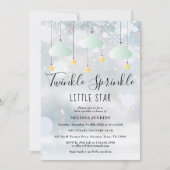 Invitation Fête de bébé Twinkle Sprinkle Little Star Hiver (Devant)