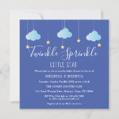 Invitation Fête de bébé Twinkle Sprinkle Little Star pour cou (Devant)
