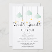 Invitation Fête de Bébé Twinkle Sprinkle Rustique Bohème (Devant)