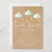 Invitation Fête de bébé Twinkle Sprinkle / Sprinkle Rustique (Devant)