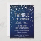 Invitation Fête de Bébé Twinkle Twinkle Little Star (Devant)