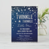 Invitation Fête de Bébé Twinkle Twinkle Little Star (Debout devant)