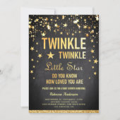 Invitation Fête de Bébé Twinkle Twinkle Little Star (Devant)
