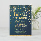 Invitation Fête de Bébé Twinkle Twinkle Little Star (Debout devant)