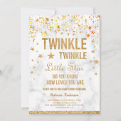 Invitation Fête de Bébé Twinkle Twinkle Little Star (Devant)