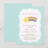 Invitation Fête de Bébé Twinkle Twinkle Little Star (Devant / Derrière)