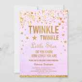 Invitation Fête de Bébé Twinkle Twinkle Little Star (Devant)