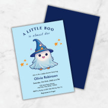 Fête de bébé un petit boo Halloween bleu