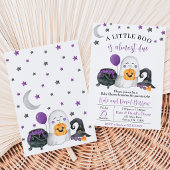 Invitation Fête de Bébé Un Petit Boo Violet