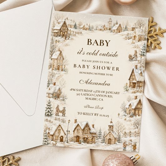 Invitation Fête de Bébé Village