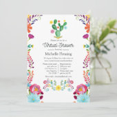 Invitation Fête de bébé virtuelle avec fleurs à l'aquarelle (Debout devant)