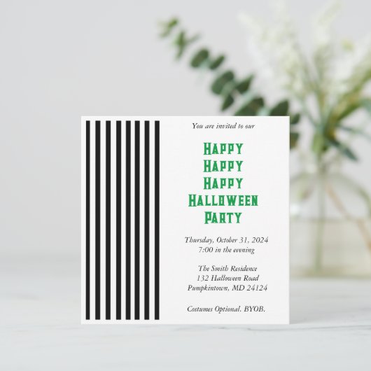 Invitation Fête de Beetlejuice (Debout devant)