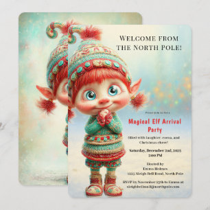 Invitation Fête de Bienvenue de l'Elf Célébration d'Arrivée