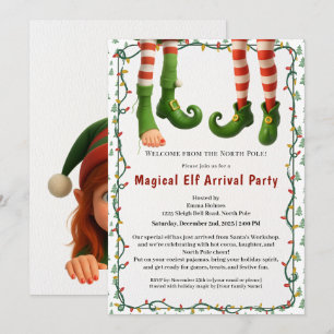 Invitation Fête de Bienvenue de l'Elf Célébration d'Arrivée