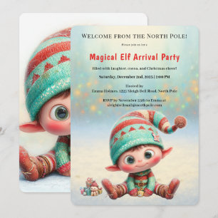 Invitation Fête de Bienvenue de l'Elf Célébration d'Arrivée