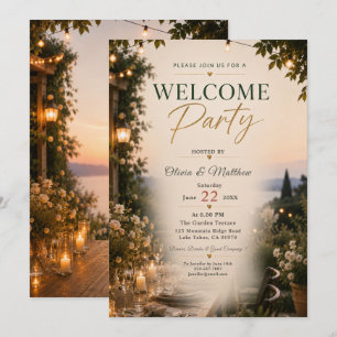 Invitation Fête de bienvenue élégante en plein air