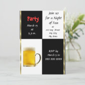 Invitation fête de bière amusante (Debout devant)