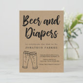 Invitation Fête de bière et de couche - Papa, Guy, Baby showe (Debout devant)