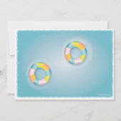 Invitation Fête de billard dans l'eau (Dos)