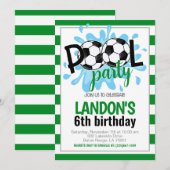 Invitation Fête de billard de football Anniversaire Invitatio (Devant / Derrière)