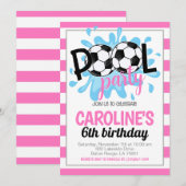 Invitation Fête de billard de football Anniversaire Invitatio (Devant / Derrière)