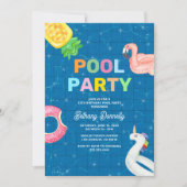 Invitation Fête de billard d'été Anniversaire de enfant (Devant)