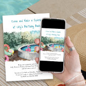 Invitation Fête de billard d'été faire un Anniversaire de enf