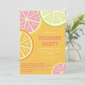 Invitation Fête de billard d'été Lemonade (Debout devant)