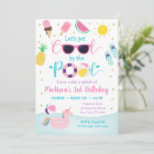 Invitation Fête de billard Filles Soyons Cool Anniversaire (Debout devant)