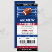 Invitation Fête de Billets pour l'anniversaire de football am (Devant / Derrière)