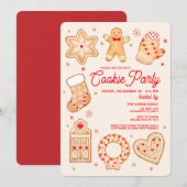 Invitation Fête de biscuits (Devant / Derrière)
