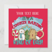 Invitation fête de biscuits de Noël (Devant)