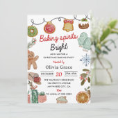 Invitation Fête de biscuits de Noël (Debout devant)