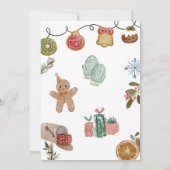 Invitation Fête de biscuits de Noël (Dos)