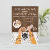 Invitation Fête de biscuits de Noël (Debout devant)
