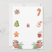 Invitation Fête de biscuits de Noël Aquarelle (Dos)