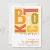 Invitation Fête de Bloc d'Automne de Style Rétro (Devant)