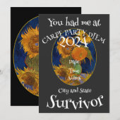 Invitation Fête de Bloc de Festival d'Anniversaire Surprise 2 (Devant / Derrière)