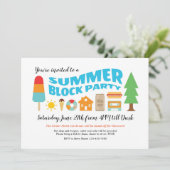 Invitation Fête de blocs d'été (Debout devant)