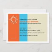 Invitation Fête de blocs d'été (Dos)