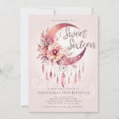 Invitation Fête de bois Boho Dreamcatcher Crystals Sweet 16 (Devant)