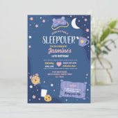 Invitation Fête de bois d'oeuvre Anniversaire Slepover Filles (Debout devant)