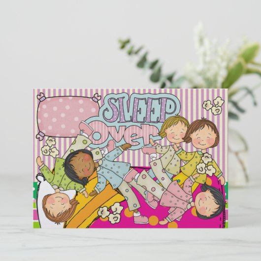 Invitation Fête de bois - Dormir sur (Debout devant)