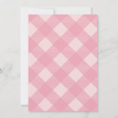 Invitation Fête de bois rose pâle Animaux Fille Anniversaire (Dos)