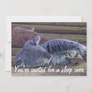 Invitation Fête de bois / Sommeil sur la fête_